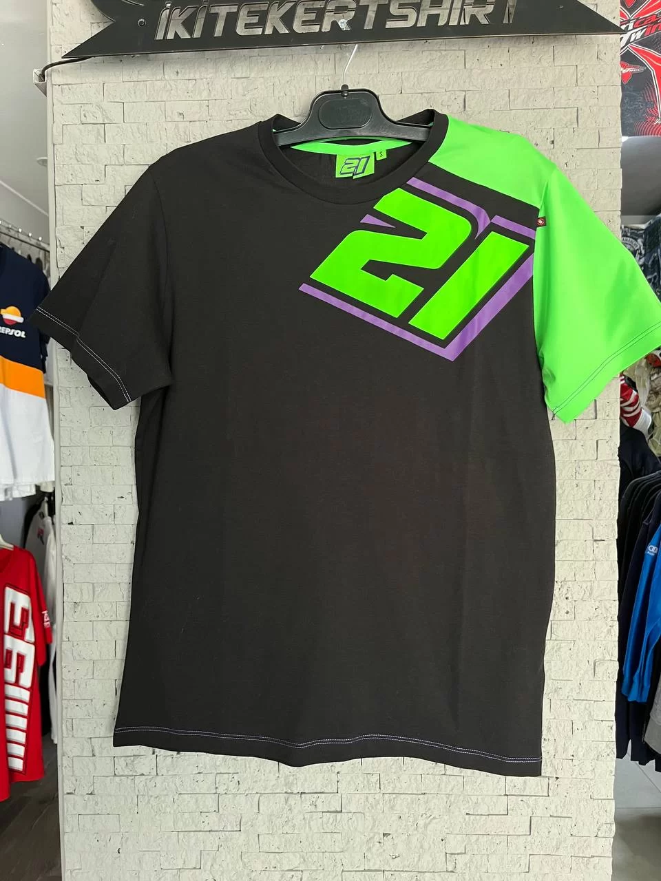 21 Ducati Yeşil Detaylı T-Shirt
