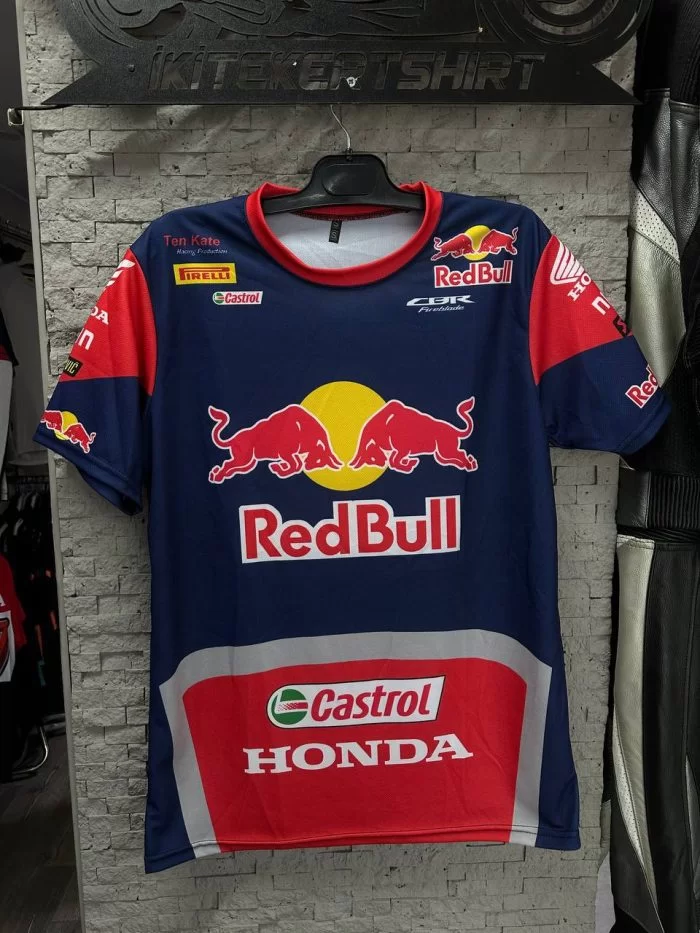 Mikro Polyester Dijital Baskı Redbull T-Shirt