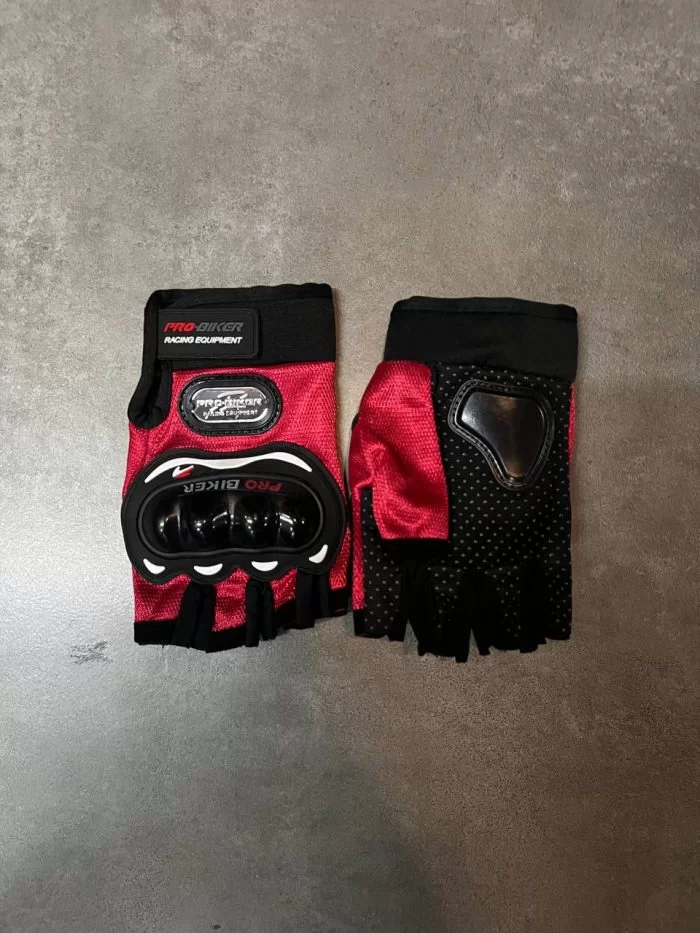 Probiker Kırmızı Korumalı Parmaksız Eldiven L Beden
