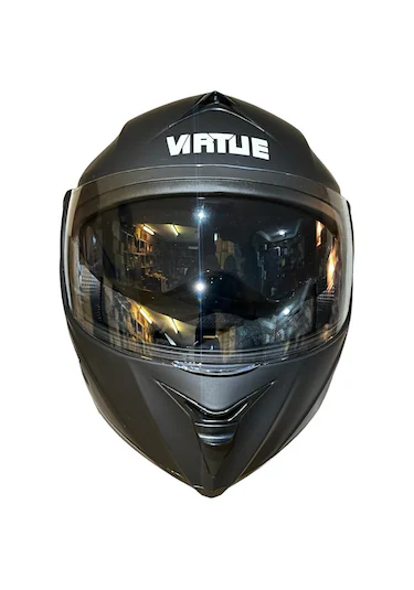 Virtue Mat Siyah Güneş Vizörlü Çene Açılır Kask M Beden