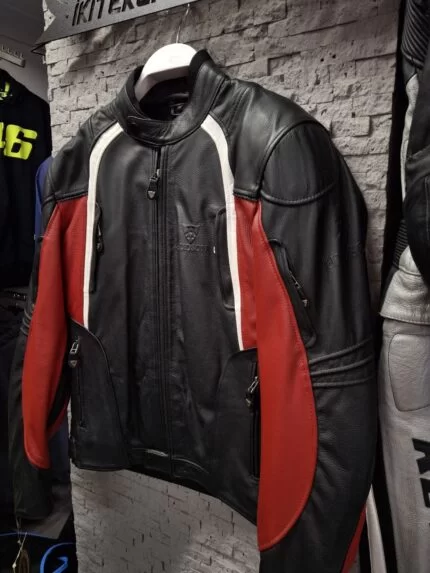 Hudson Çıkarılabilir İçlikli Tam Korumalı Deri Mont Kırmızı XS Beden