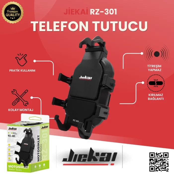 Jiekai RZ-301 Gidon Bağlantılı Telefon Tutucu