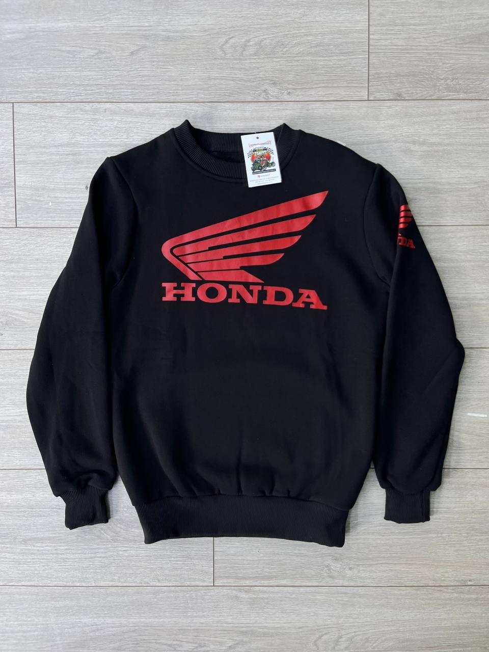 HONDA KIRMIZI BASKILI BİSİKLET YAKA SWEATSHİRT