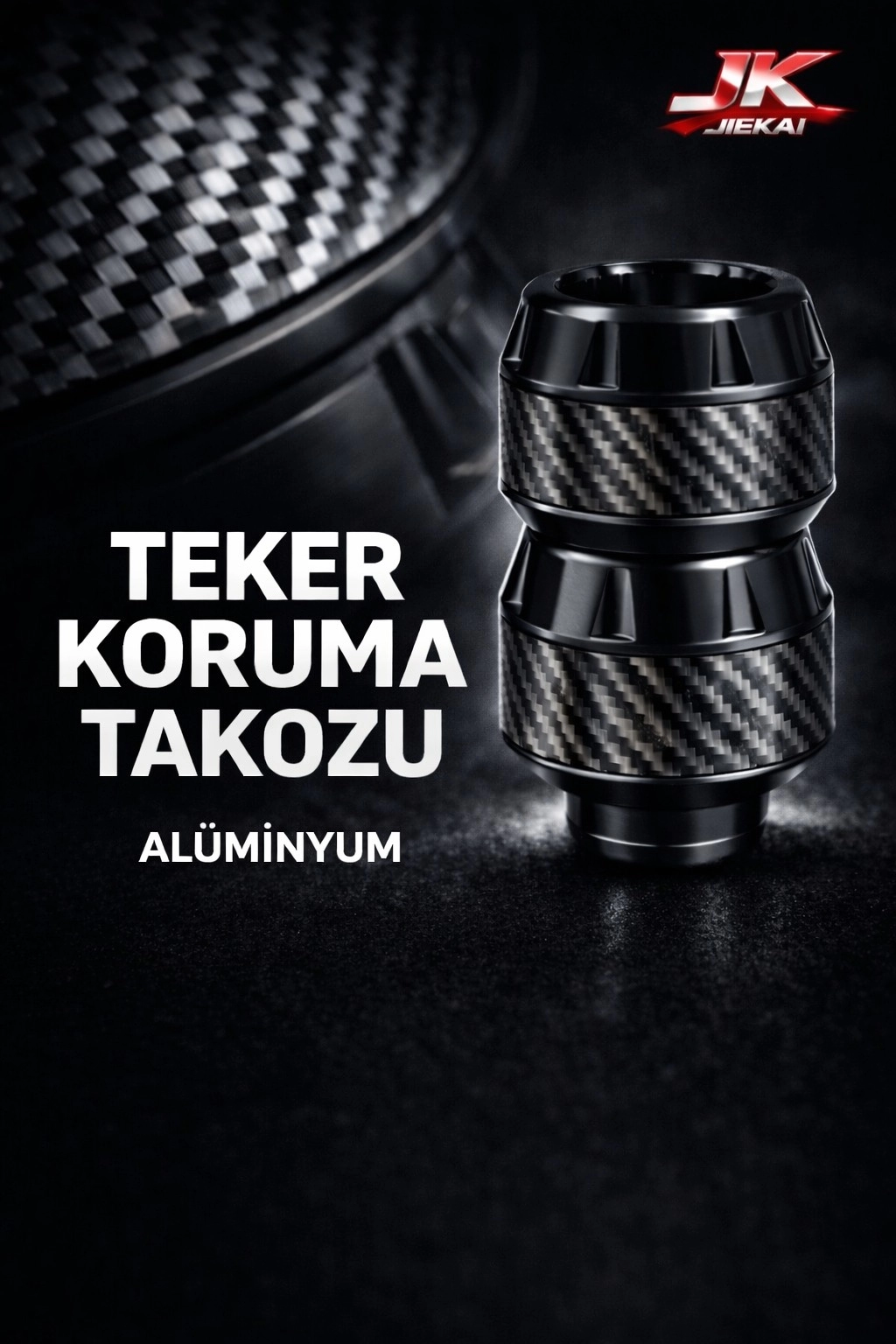 KB-37 RENKLİ ÖN TEKER TAKOZU *SİYAH* ÜNİVERSAL