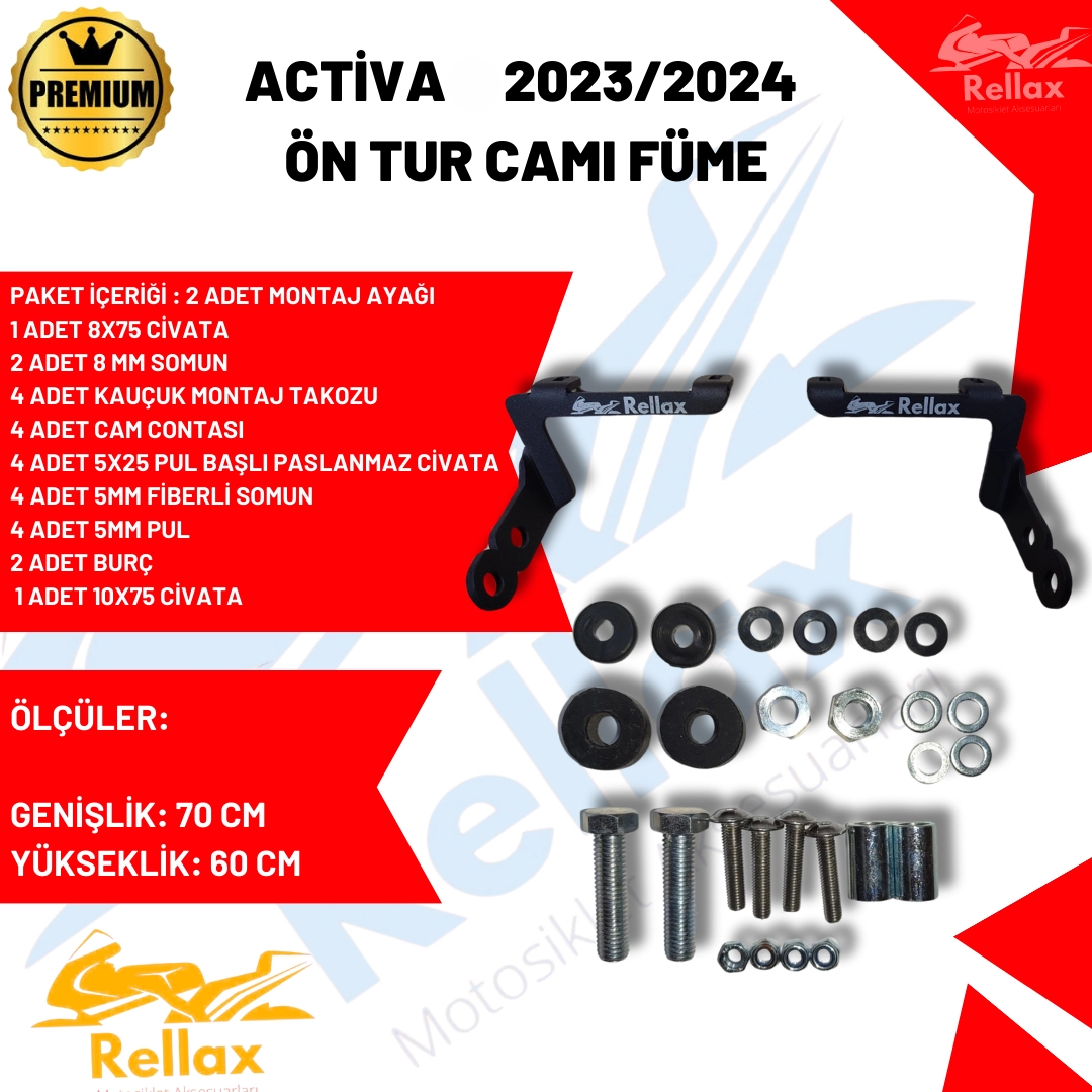 Activa 125 70*60CM Ön Cam 2023/2024 Uyumlu