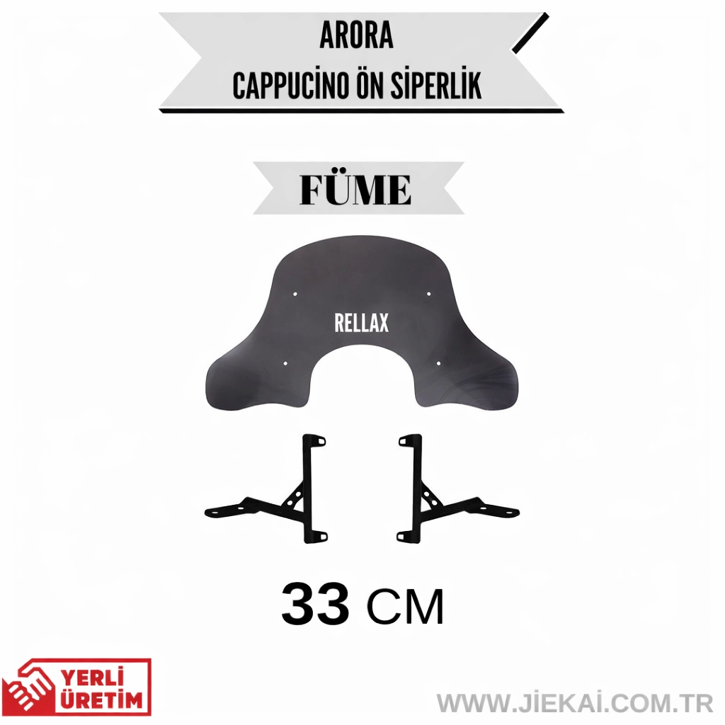 Arora Cappucino 33 CM 50/125 2019-2025 UYUMLU ÖN CAM FÜME