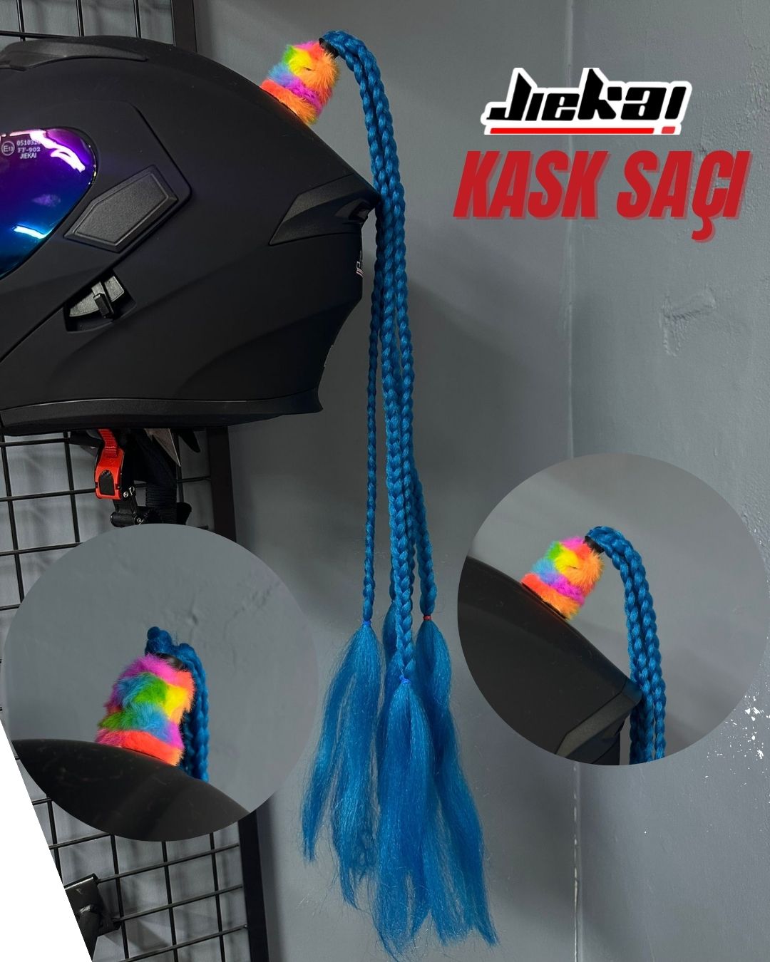 JİEKAİ KASK SAÇI LACİVERT RENK AFRİKA ÖRGÜ MODEL-04