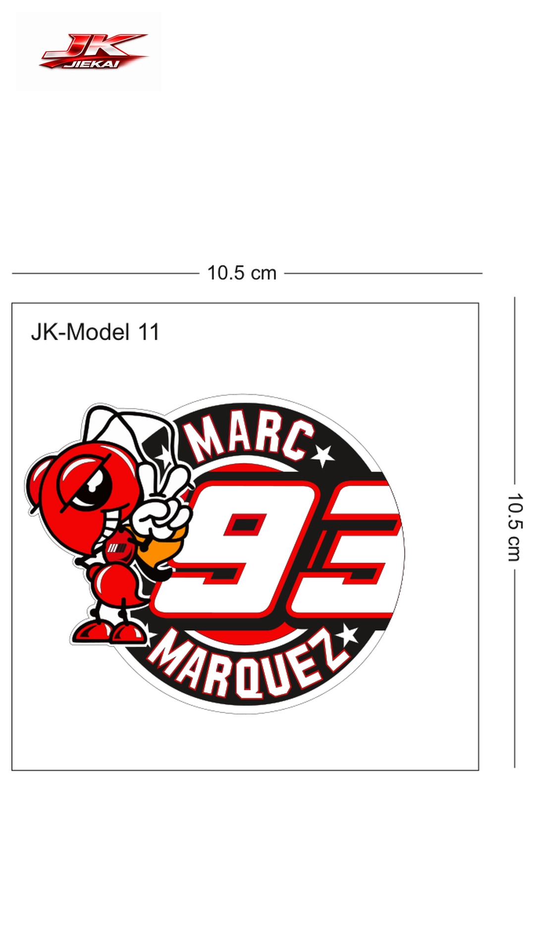 JK JİEKAİ MOTOSİKLET KASK AKSESUARI STİCKER MODEL 11