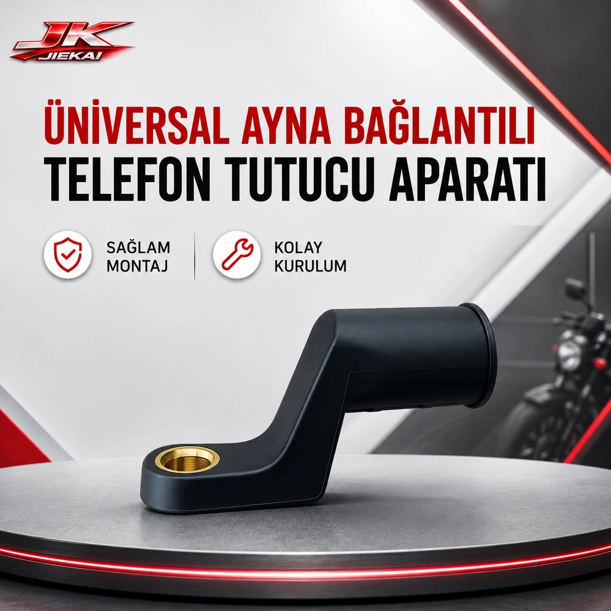 UNİVERSAL AYNA BAĞLANTILI TELEFON TUTUCU APARATI