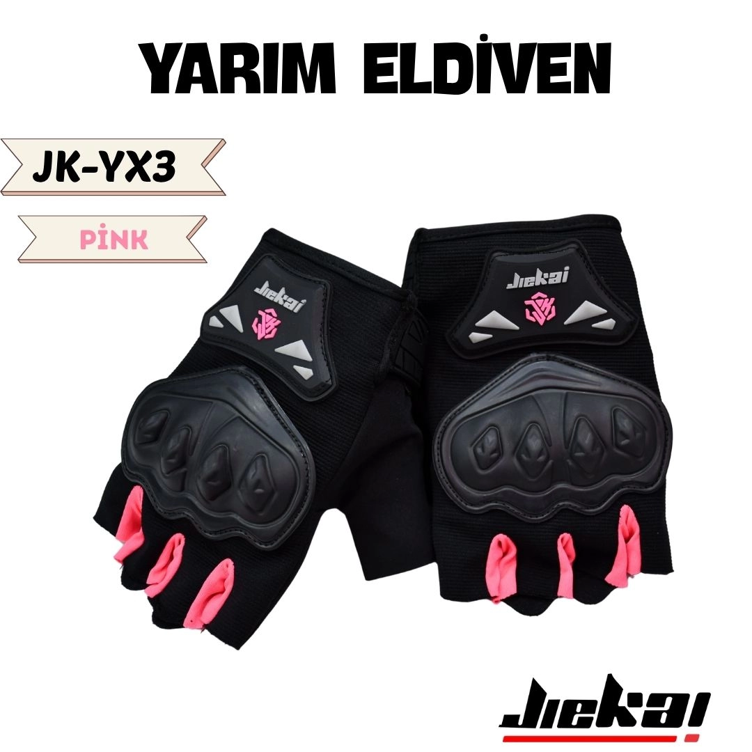 JİEKAİ JK-YX YARIM ELDİVEN KORUMALI * PİNK *