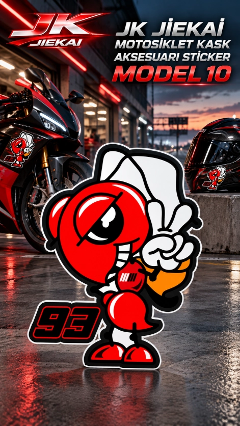 JK JİEKAİ MOTOSİKLET KASK AKSESUARI STİCKER MODEL 10