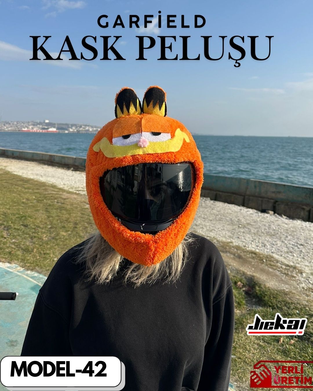 MODEL-42 KASK PELUŞU TEK EBAT GARFIELD