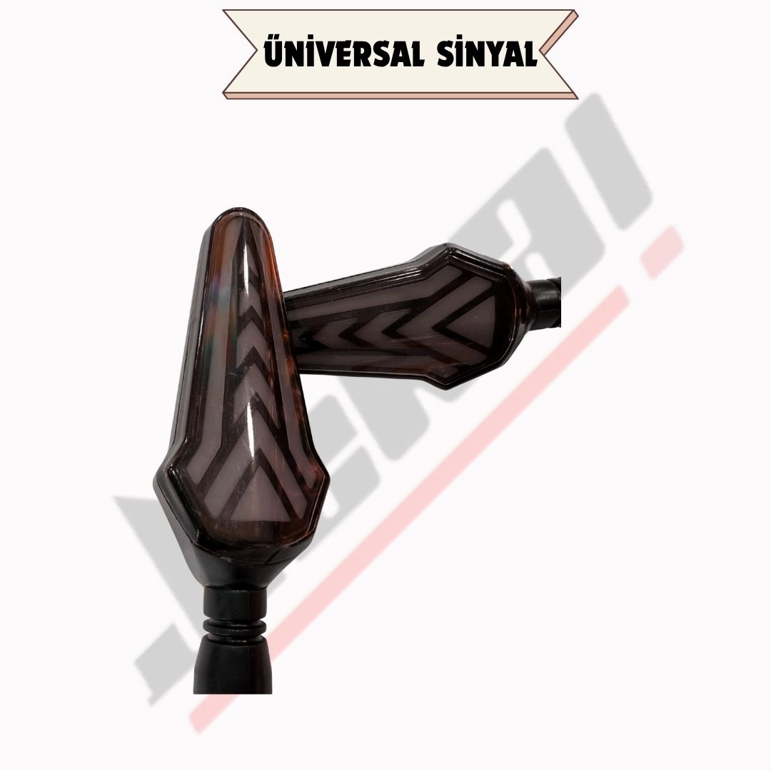 JİEKAİ TS26 ÜNİVERSAL MOTOSİKLET KAYARLI SİNYAL SARI*KIRMIZI