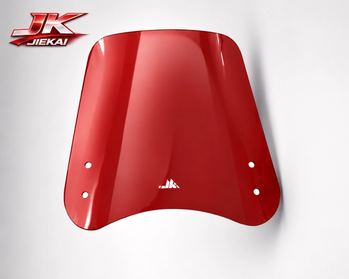 JİEKAİ ÜNİVERSAL SCOOTER ÖN CAM 45 CM  KIRMIZI RENK
